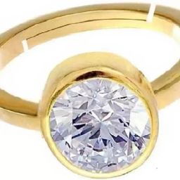 Zircon Stone Rashi Ratna Ashtadhatu Ring for Astrological Purpose for Men/Women Brass Zircon Gold Plated Ring-image-28