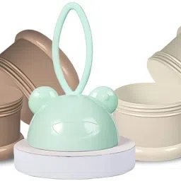 tinny tots Baby Milk Powder Cerelac Food Storage Dispenser Container 3 Compartment BPA Free - PP Plastic image 2