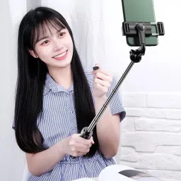 POZUB 3-IN-1 Extendable Selfie Stick Bluetooth Remote Control Shutter Handheld Stand Tripod, Monopod Kit, Monopod, Tripod Kit, Tripod Clamp, Tripod Bracket image 5