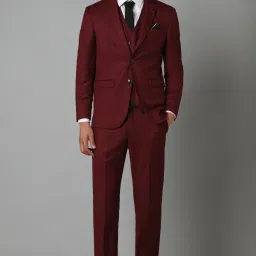 Men Single Breasted - 2 button Self Design Suit-image-18