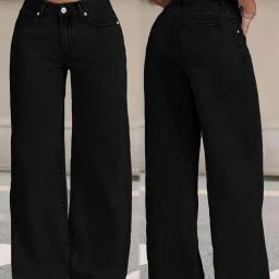 Women Boyfriend High Rise Black Jeans-image-111