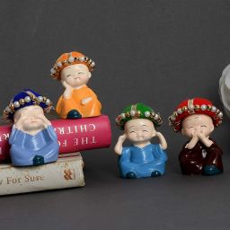 Sai Amrut beautiful monk set Decorative Showpiece-5 cm-image-36