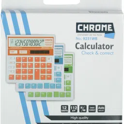 chrome 9231WB Box Basic Calculator image 2