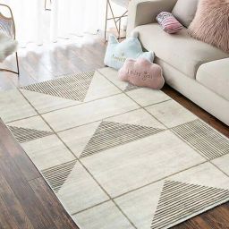 sapana carpet-mats Beige Abstract 5 ft x 7 ft Machine Made Carpet-picture-14