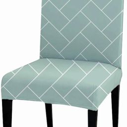 Polycotton Geometric 1 Seater Chair Cover-image-82
