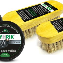 Oinic (Pack of 4) Black and brown shoe polish with 2 Premium shoe brush hourse hair. Leather, Patent Leather, Synthetic Leather Shoe Wax Polish-image-45