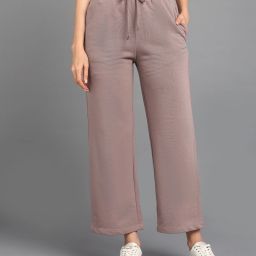 Women Solid Pink Track Pants-image-99
