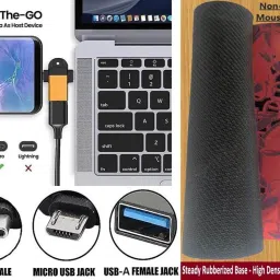 ANJO USB Keyboard-LED Mouse-Mouse Pad-3in1 Cleaner-2 in 1 OTG Micro & Type C-LED Combo Set image 5