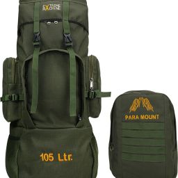 105L Camouflage Detachabe 2 in 1 Zipper Closure Rucksack Bag Trekking Bag Hiking Backpack Rucksack- 105 L-image-2