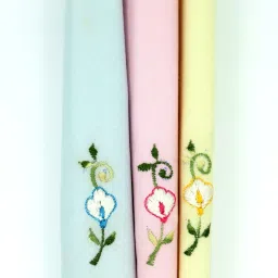 Epraiser Queinz 100% Virgin Cotton (Size:30x30cm) (Pack of 3) Embroidered Abstract Iconic Designer Ladies Handkerchief / Hanky ["Multicolor"] Handkerchief-image-35
