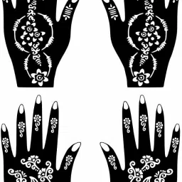 Artistic Touch Combo Mehndi Stencil Stickers for Magical Results Pack Of 2-image-25