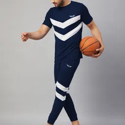 chrome & coral Colorblock Men Track Suit-picture-14