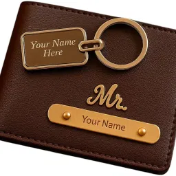 Men Casual Brown Artificial Leather Wallet-image-38