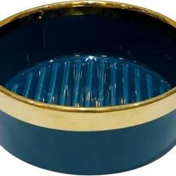 Ceramic Round Deep Serving Dish Pan with Double Handle For Kitchen & Dining Tray-image-44