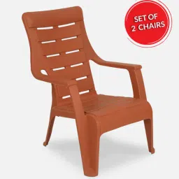 nilkamal Sunday Plastic Chair in Rust Colour, Set of 2-picture-8