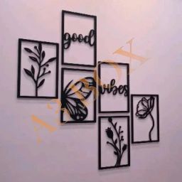 Wooden Wall Decor Hangings Living Room, Bedroom, Kitchen, Office Pack of 6-picture-30