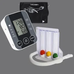 Balson AK-S10 Digital Blood Pressure Monitor with Talking Guidance + LS-101 Three-Ball Spirometer for Accurate Readings and Lung Health Improvement I Bp Monitor-13