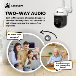 ApnaCam 4G 5MP PTZ Sim Camera with Live View Two Way Intercomm IP 66 Support SD/SIM Card Security Camera image 3