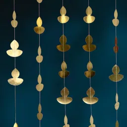 Diwali Decoration Golden Deepak Paper Frills Set of 4Pcs-image-24