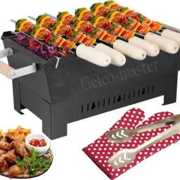 Portable Picnic GE01254 Barbeque with 6 Skewers Wooden Handle Electric Tandoor-image-104
