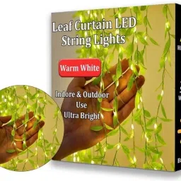 200 LEDs 3 m Yellow, White Steady Leaf Rice Lights-13