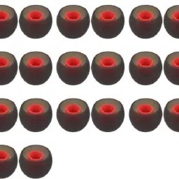 QWEEZER (Pack of 20, Gray, Red) Premium Quality Silicon Earbuds (Size-M) Silicone replacement In The Ear Headphone Cushion-picture-37