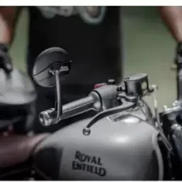 aqrin Manual Rear View Mirror, Driver Side, Dual Mirror For Royal Enfield IS image 5