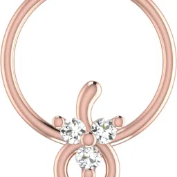 avsar Charu 14kt Cubic Zirconia Rose Gold Nose Wire-image-53