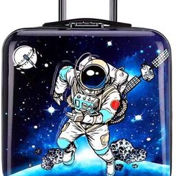 navrangi Small Check-in Suitcase (50 cm) 8 Wheels - Lightweight Durable Fun Kids' Carry-On Suitcase - Blue-picture-9