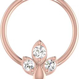 avsar Parnika 14kt Cubic Zirconia Rose Gold Nose Wire-image-60