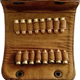 sandhugunhouse Cartridges (Ammo) Pouch For 30 & 32 Bore Revolver & Pistol (7.62, 7.63, 7.65) Racquet Carry Case/Cover Free Size-picture-31