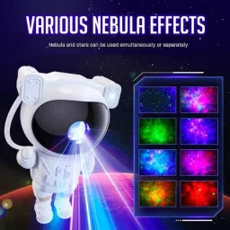 H&H Astronaut Galaxy Star Projector with Remote Control Projector Mobile Mod image 2