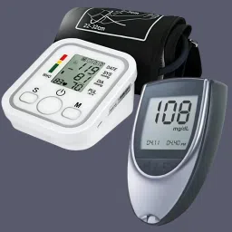 Balson AK-555 Automatic Measuring BP Monitoring Machine for Home with Voice Broadcast, Accurate Measurement & AK-33 Blood Glucose Monitor I Bp Monitor-19