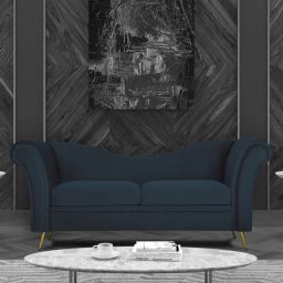 woodsworth from pepperfry Regal 2 Seater Velvet Sofa in Teal Blue Colour-picture-19