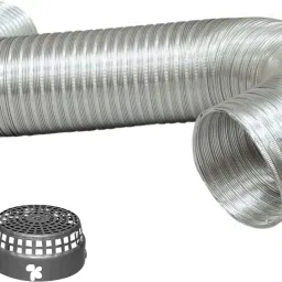 6 inch 10 ft Chimney Pipe with Cowl Cover Premium Aluminum Duct Pipe ( Extend upto 10 Feet) Hose Pipe-picture-21
