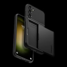 spigen Slim Armor PC & TPU Back Cover for SAMSUNG Galaxy S23+ (Built in Card Holder, Black)-picture-15
