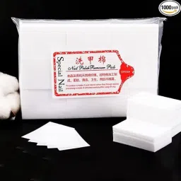 Lint Free Nail Wipes To Remove Nail Polish 1000 LINT FREE COTTON IN A PACK (30g)-image-71