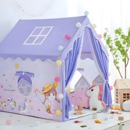 Kids play tent house Purple Girls (3-10 Year OLd)-image-60