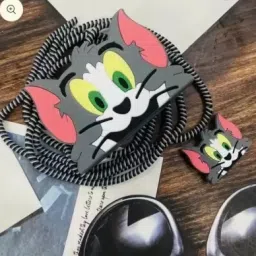PINBEL Charger Cover for iPhone 18W-20W Charger, 3D Cartoon Design TOM, Spiral Cable Protector-28