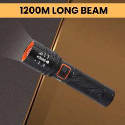 Rechargeable Torch Light, Telescopic Zoom, Ultra Bright LED Flashlight V66 Torch-image-57