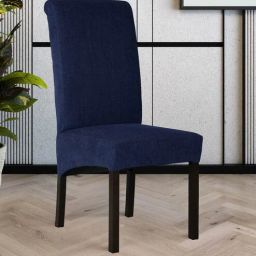 woodsworth from pepperfry Lavinia Solid Wood Dining Chair in Navy Blue Colour-picture-46