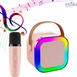Nilika Enterprises Mini Wireless Bluetooth Karaoke Speaker with Mic RGB Lights Portable Mic Speaker 5 W Bluetooth Speaker-24