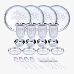 Pack of 24 Stainless Steel Laser Printed High Grade Dinner Set-20