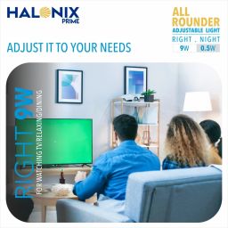 halonix 9 W, 0.5 W Basic Round B22 LED Bulb image 3