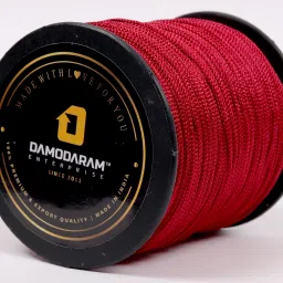 damodaram 1mm Nylon Macrame Thread Cord For Art Craft & DIY Projects (100 MTR, Maroon) Thread image 2