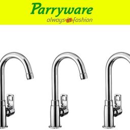 Vista Pillar Tap Swan neck for Wash Basin – Brass Body, set of 3 pic 283 Swan NeckPillar Tap for Wash Basin , Chrome Finish, Single Lever Faucet Pillar Tap Faucet-image-30