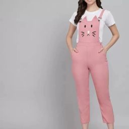 Women Pink Dungaree-image-47