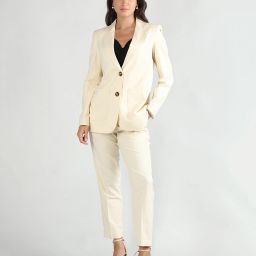 Women Single Breasted Solid Suit-image-21