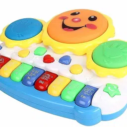 the ng art Drum keyboard with flashing light and sound piano with music toy for kids. image 2