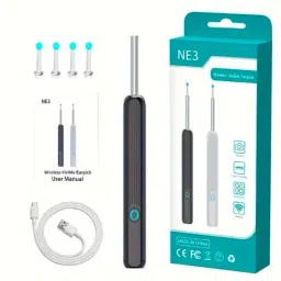 LEEGOAL NE3 Ear Wax Removal Camera, Ear Cleaner, 1296P FHD Wireless Otoscope with 6 LED Security Camera-image-45